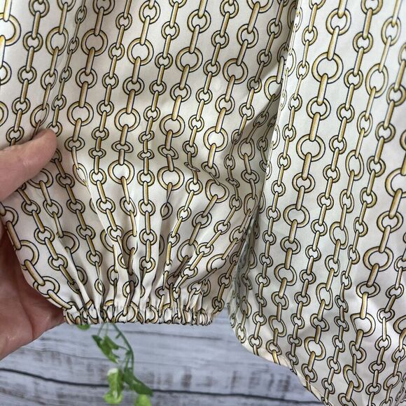 CotilCo Blouse Tunic Plus size 1X Gold Chains Career Professional Modest Church - Picture 7 of 11